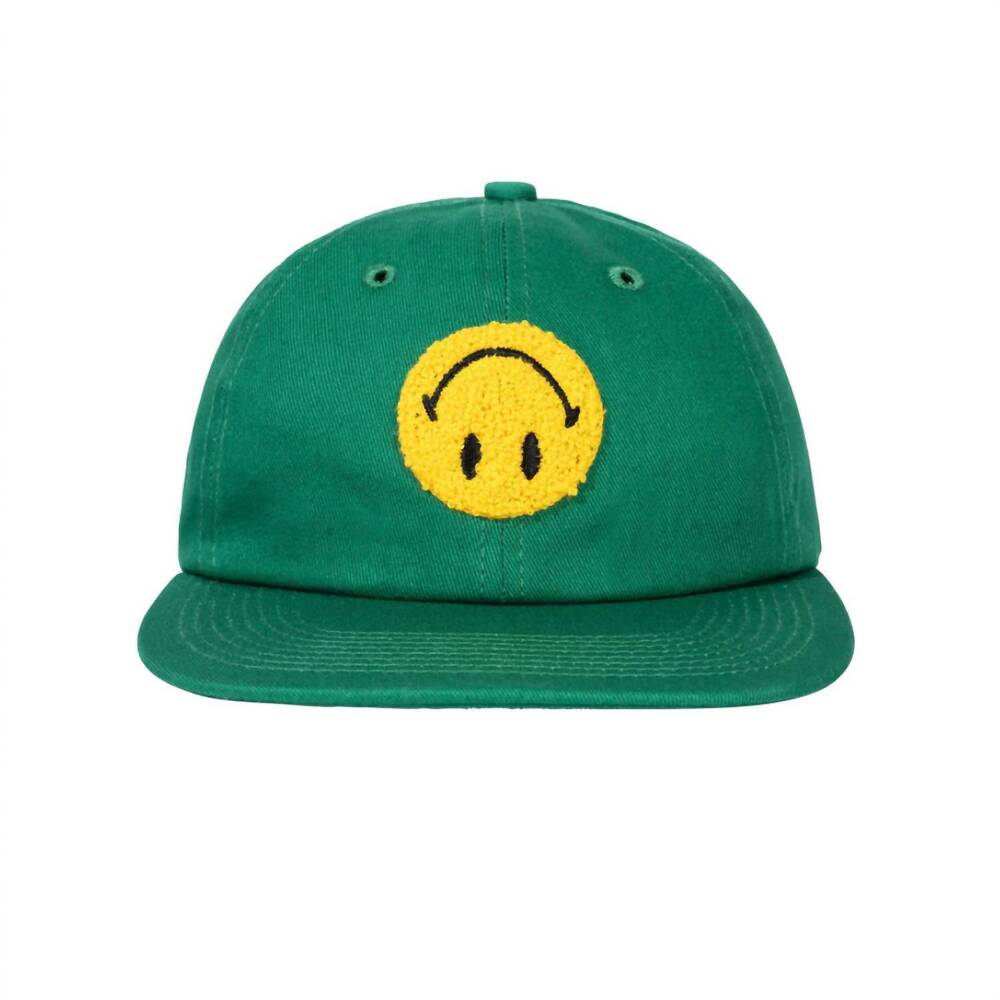 NEW MARKET men's smiley 6-panel hat in green